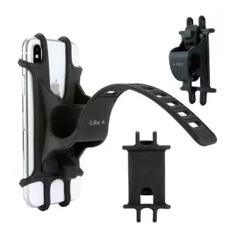 iLike Bike Holder IPH01BK Black – Universalus vairų laikiklis išmaniesiems telefonams 4.0–6.5 colių