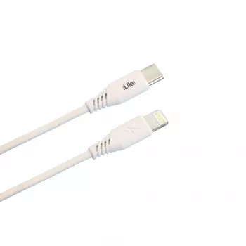 iLike įkrovimo laidas Type-C į Lightning CTL01 Baltas