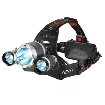 iLike CP-HDL-BK priekinis žibintas, 3x LED CREE lempa, stipri ilgo nuotolio šviesa, juoda