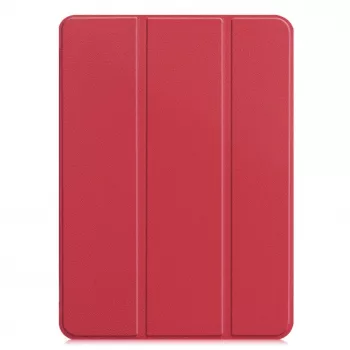 iLike Galaxy Tab A9 / A11 8,7 colio X110 Tri-Fold ekologiškos odos dėklas su stoveliu, koralų rožinė
