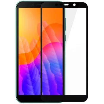 iLike Huawei Y5p 2.5D Curved Edge Tempered Glass Screen Protector - Black Frame Full Glue