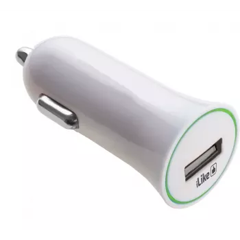 iLike ICC01 Baltas automobilinis įkroviklis su 1 USB-A prievadu, 5W