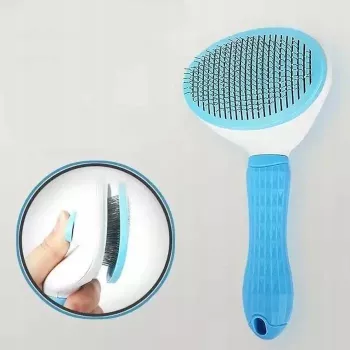 iLike Pet Smart Pet Comb for Dogs & Cats Soft Silicone De-shedding Brush for 15–25 mm Fur