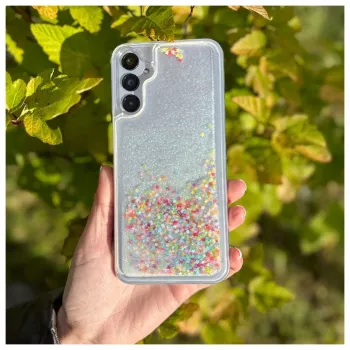 iLike Samsung Galaxy A14 5G Silicone Case Water Glitter Rainbow