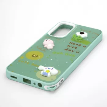 iLike Samsung Galaxy A15 Epoxy Cartoon Cover Light Green