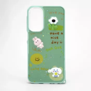 iLike Samsung Galaxy A15 Epoxy Cartoon Cover Light Green
