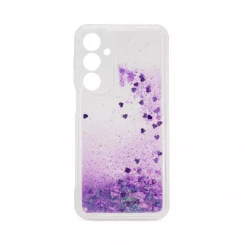 iLike Samsung Galaxy A15 Silicone Case Water Glitter Purple