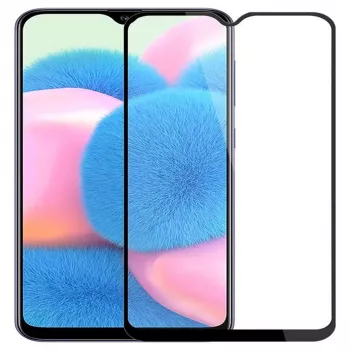 iLike Samsung Galaxy A30s 2.5D Black Frame Full Glue Tempered Glass Screen Protector