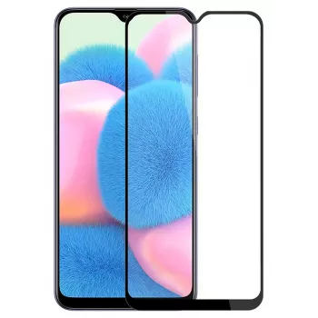 iLike Samsung Galaxy A30s 2.5D Black Frame Full Glue Tempered Glass Screen Protector