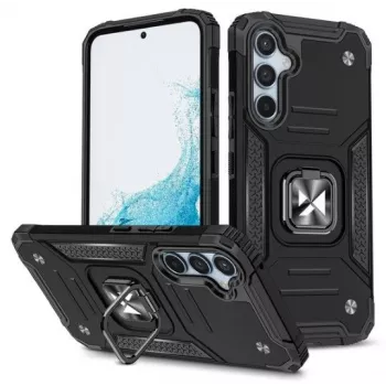 iLike Samsung Galaxy A34 5G Ring Armor Case Black