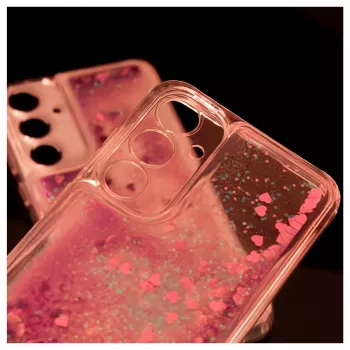 iLike Samsung Galaxy A35 Silikoninis Dėklas Water Glitter Pink