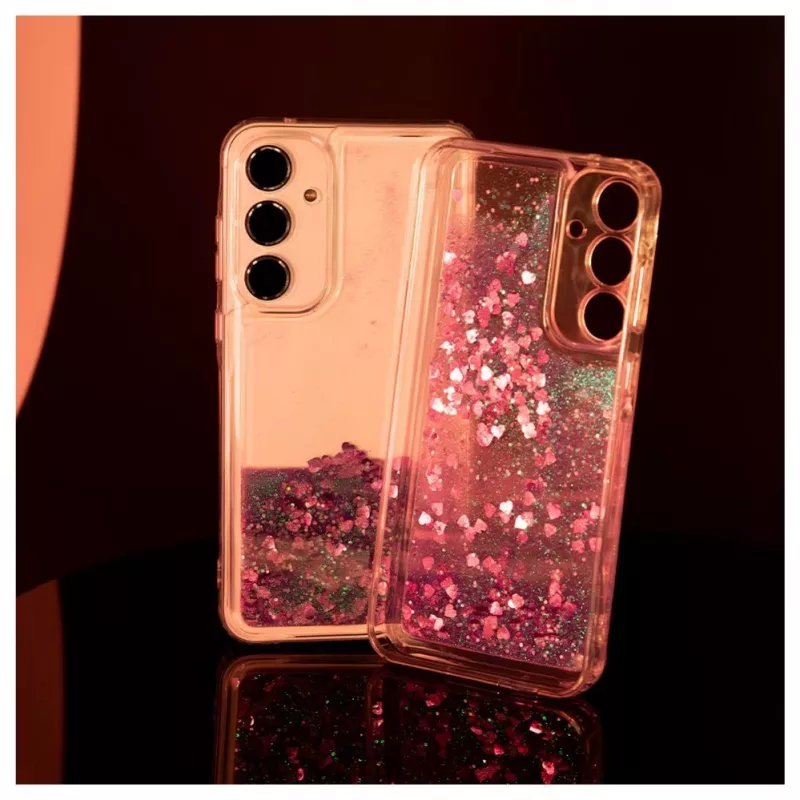 iLike Samsung Galaxy A35 Silikoninis Dėklas Water Glitter Pink
