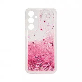 iLike Samsung Galaxy A35 Silikoninis Dėklas Water Glitter Pink