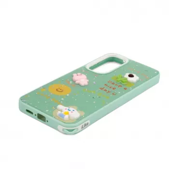 iLike Samsung Galaxy A55 Epoxy Cartoon Cover Light Green