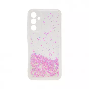 iLike Samsung Galaxy A55 Silikoninis Dėklas Water Glitter Šviesiai Rožinis