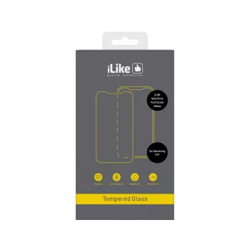 iLike Samsung Galaxy A71 2.5D Silk Print Full Cover Glass Screen Protector
