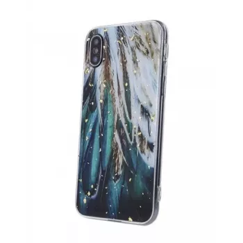 iLike Samsung Gold Glam Case, skirtas Samsung Galaxy A14 4G / A14 5G, Feathers