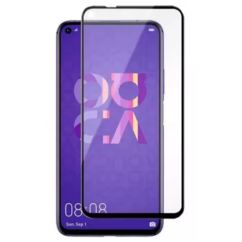 iLike Grūdinto stiklo ekrano apsauga, skirta Huawei Nova 5T, 2.5D juodas rėmelis, pilni klijai, 9H kietumas, 0,3 mm, juoda