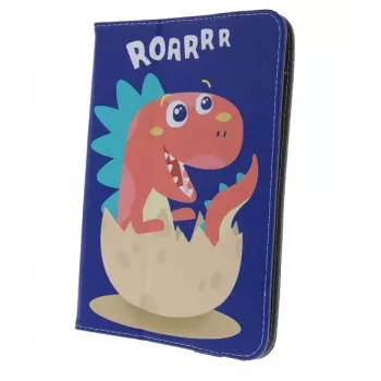 iLike Universal Folio dėklas Dino Roar planšetėms 9-10 colių | įvairiaspalvis dinozaurų raštas