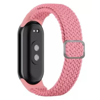 iLike Universal Mi Band 8 Wristband Bracelet Braided Fabric Strap Pink