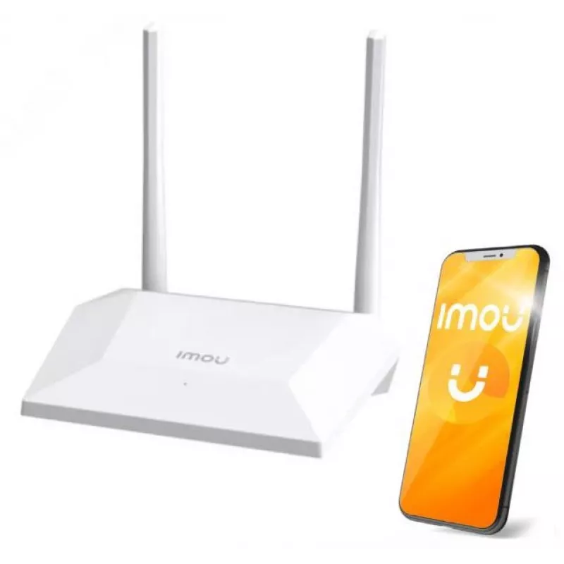 IMOU HR300 Wi-Fi 4 belaidis maršrutizatorius, 300 Mbps, 2.4 GHz, 1 WAN + 2 LAN prievadai, Router/AP/Repeater režimai, tėvų kontrolė