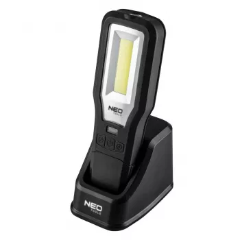 Apžiūros lempa 550 lm COB LED su įkrovimo stotele ir magnetiniu pagrindu