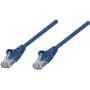 Intellinet Cat6 UTP tinklo kabelis, RJ-45 male to RJ-45 male, 25 cm, mėlynas, suformuotas snagless apsauga 739931