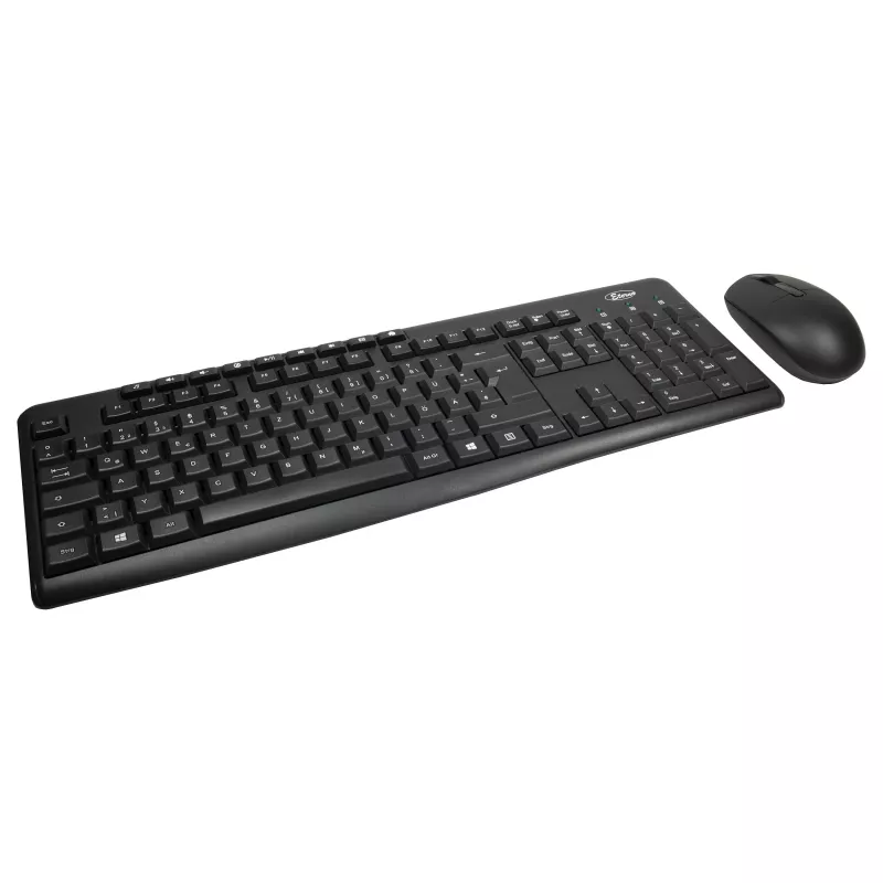 Inter-Tech AC KB-208 belaidė klaviatūros ir pelės rinkinys, juoda (88884137)