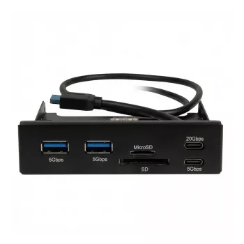 Inter-Tech Argus CI-22 vidinis kortelių skaitytuvas 3,5 inch lizdui, USB 2.0, daugiaformatis – juodas