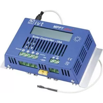 IVT MPPTplus 20A saulės įkrovimo valdiklis 12V/24V su LCD ekranu 200036