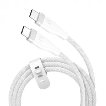 J5CREATE USB-C 60W Ultra Soft Double-Braided Fast Charging Cable - Space Grey, 1,2m