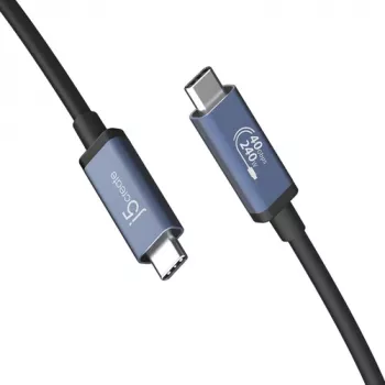 J5create USB4 40Gbps 240W USB Type-C kabelis (0,8 m, juodas)