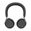 Jabra Evolve2 75 belaidė Bluetooth ausinė su aktyviu triukšmo slopinimu, sertifikuota Microsoft Teams, juoda