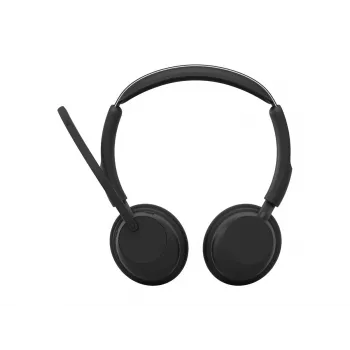 Jabra Evolve3 45 stereofoninis ausinių rinkinys su Link 390a USB-A adapteriu ir stovu, UC sertifikuotas, juodas