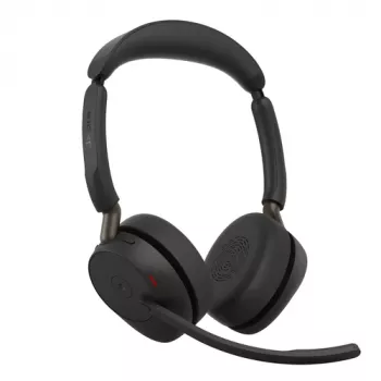 Jabra Evolve3 65 Stereo belaidės ausinės su Link 390c ir įkrovimo stendu – Microsoft Teams sertifikuotos