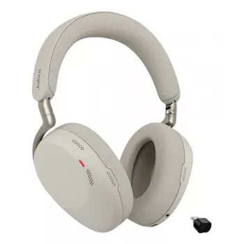 Jabra Evolve3 85 UC belaidės ausinės su aktyviu triukšmo slopinimu ir Link 390C adapteriu, šiltai pilka