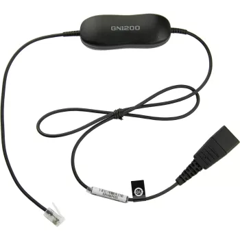 Jabra Smart Cord QD į RJ9 laido ausinėms skirtas kabelis Cisco IP Phone 78XX serijai, juodas, spiralinis, 0,4 m iki 2 m