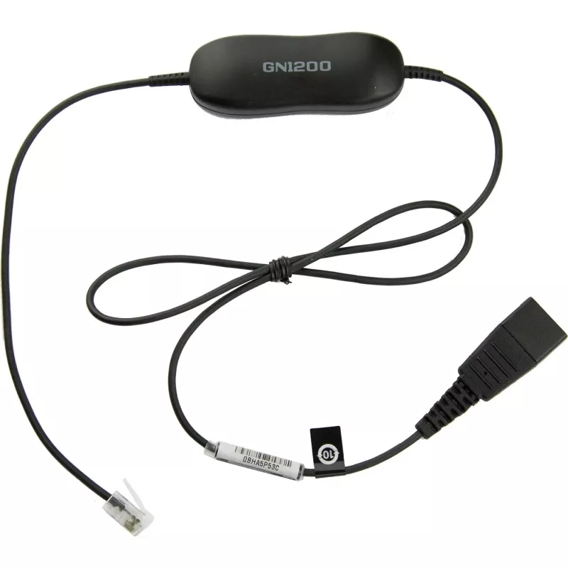 Jabra Smart Cord QD į RJ9 laido ausinėms skirtas kabelis Cisco IP Phone 78XX serijai, juodas, spiralinis, 0,4 m iki 2 m