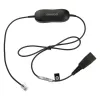 Jabra Smart Cord QD į RJ9 laido ausinėms skirtas kabelis Cisco IP Phone 78XX serijai, juodas, spiralinis, 0,4 m iki 2 m
