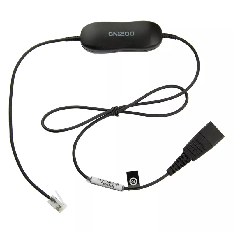 Jabra Smart Cord QD į RJ9 laido ausinėms skirtas kabelis Cisco IP Phone 78XX serijai, juodas, spiralinis, 0,4 m iki 2 m