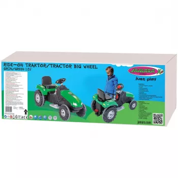 Jamara Ride-on Tractor Big Wheel 12V Green 3+