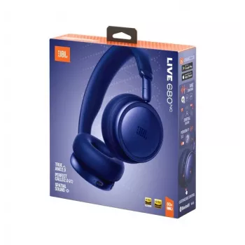 JBL Live 680NC belaidės ausinės ant galvos su adaptyviu triukšmo slopinimu