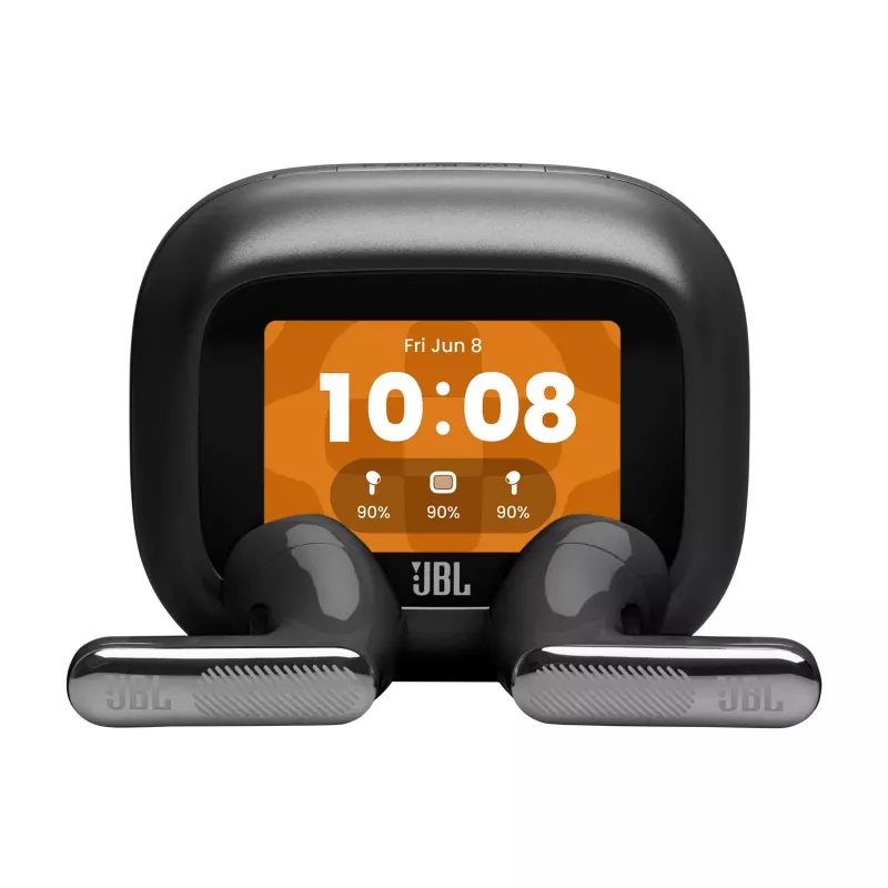 JBL LIVE Flex 4 belaidės ausinės su adaptyviu triukšmo slopinimu, juodos