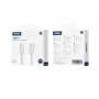 Jellico IP15 Woven Cotton iPhone 15 / 16 USB-C į USB-C Duomenų ir Greito PD 60W Įkrovimo Laidas 1m Baltas