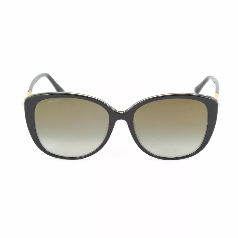 JIMMY CHOO ALY-F-S-AE2 Moteriški katės akies formos akiniai nuo saulės Auksiniai Rudi Gradientiniai 54/18/145 mm