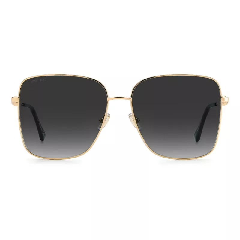 JIMMY CHOO HESTER-S-2M2 Moteriški Akiniai nuo Saulės – Juodas Rėmas, Pilki Gradientiniai Lęšiai 59mm
