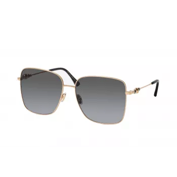 JIMMY CHOO HESTER-S-2M2 Moteriški Akiniai nuo Saulės – Juodas Rėmas, Pilki Gradientiniai Lęšiai 59mm