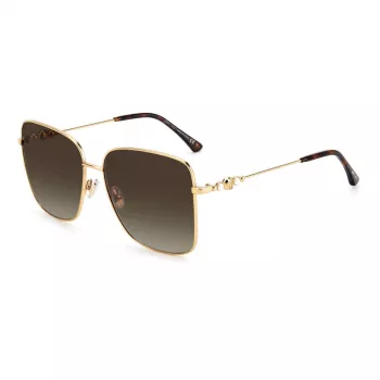 JIMMY CHOO HESTER S06JHA Moteriški Akiniai nuo Saulės – Juodas Acetato Rėmas, Pilki Gradientiniai Lęšiai, 59 mm