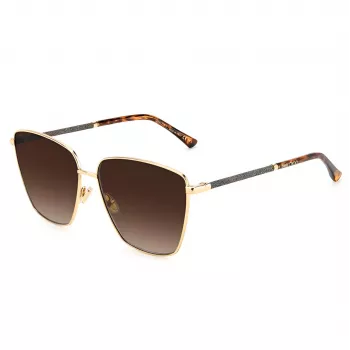 JIMMY CHOO LAVI-S-06JHA Moteriški drugelio formos akiniai nuo saulės tamsiai Havana rudi gradientiniai 60mm