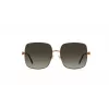 JIMMY CHOO LILI-S-J7D Moteriški Drugelio/Katinės Akies Formos Akiniai nuo Saulės Auksiniu Metaliniu Rėmeliu ir Rudais Gradientiniais Lęšiais 58mm